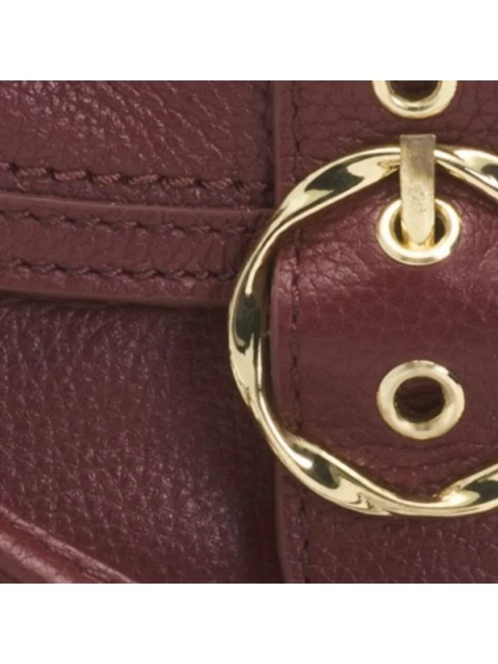 KIM GRAVEL Leather Front Buckle Wristlet